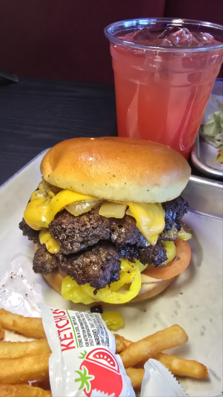 Double Cheeseburger with Fries (before)